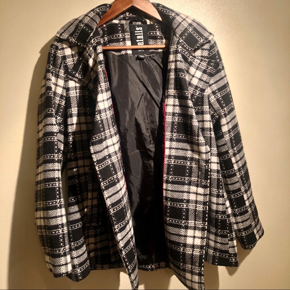 Plaid Peacoat - Picture 3 of 5